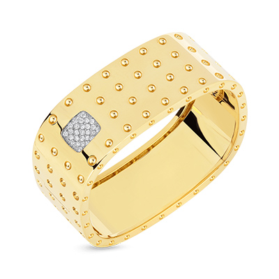 Pois Moi 18kt Gold Bangle and Diamonds, Jewelry, Gold, Roberto Coin, Geiss and Sons, Greenville, SC