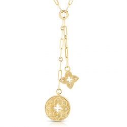 Medallion Charm Necklace, Yellow Gold, Roberto Coin