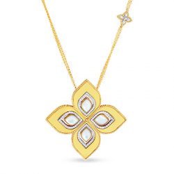 Venetian Princess Flower Pendant with Pearl, Jewelry, Gold, Roberto Coin, Greenville SC